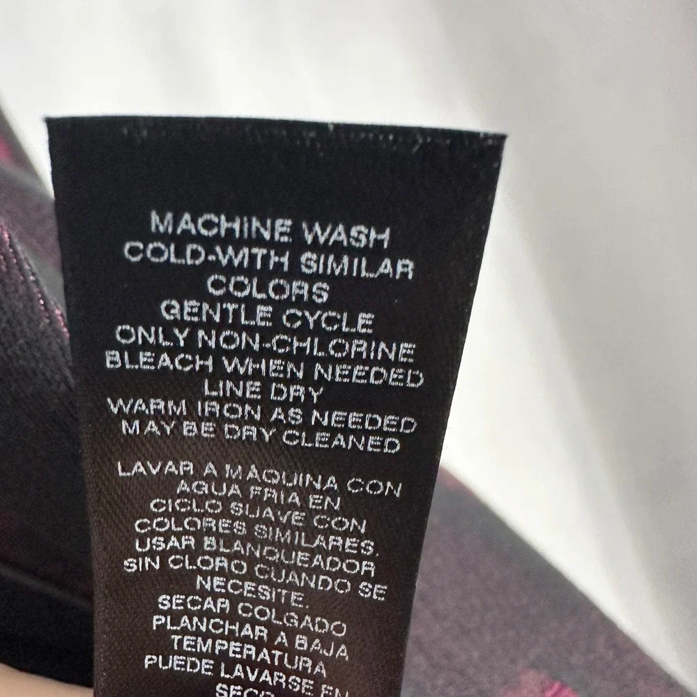 WHBM Burgundy Floral Rose Single Button Blazer Women's Size 12 gold crest button - Picture 7 of 14